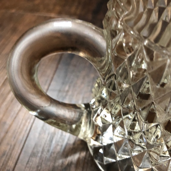 S/2 Heavy Diamond Point Cut Glass Mugs Steins for coffee, beer, hot toddy, latte - Picture 10 of 11